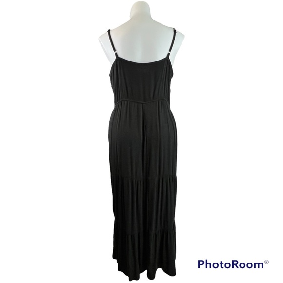 New Time And Tru Floral Embroidered Maxi Dress XXL Black - Picture 6 of 12